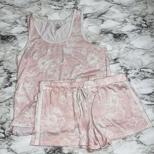 Lucky Brand Pajamas Sleep Set 2-items Pink/White Women Medium Summer Barbiecore